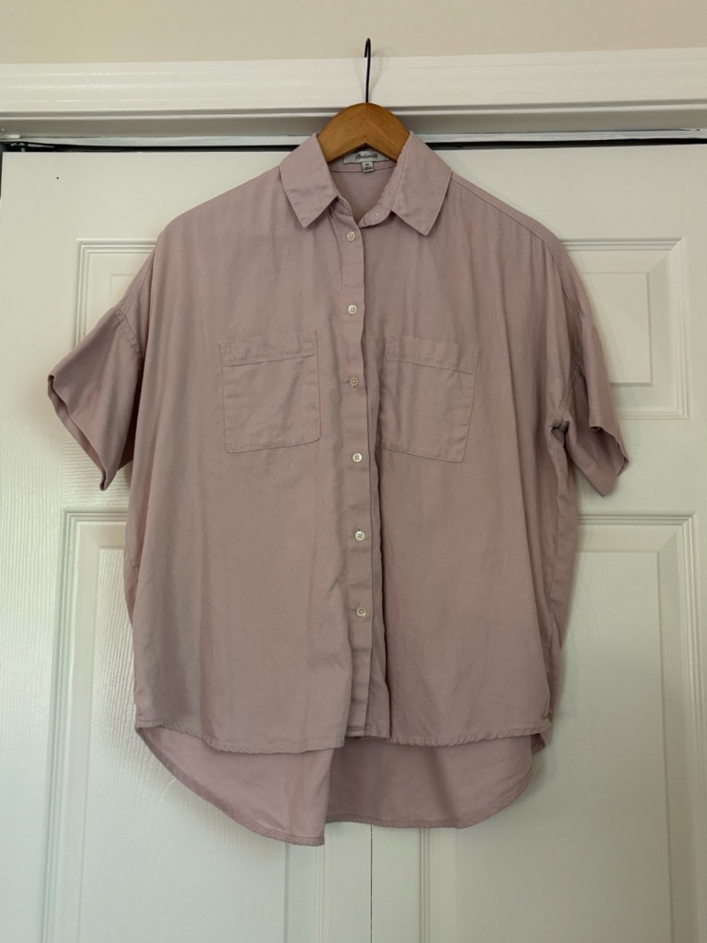 Madewell Flannel Courier Shirt Wisteria Dove XS